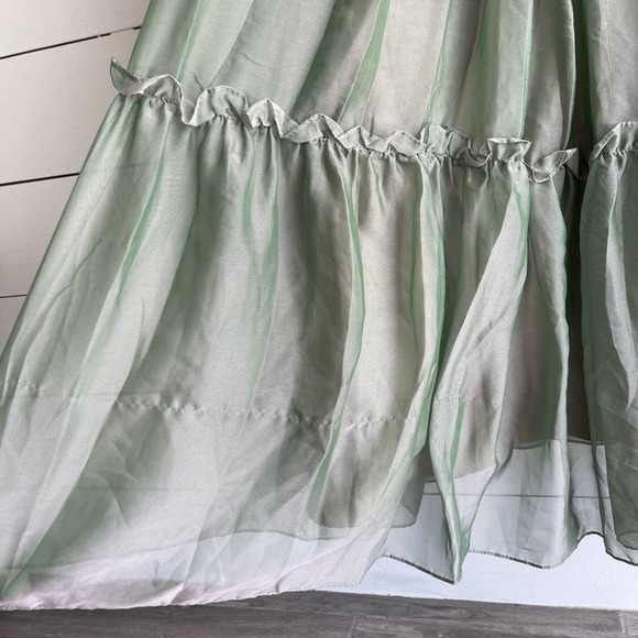 NET MAC DUGGAL FAUX WRAP LONG SLEEVE TIERED GOWN SIZE 6 - Picture 11 of 12